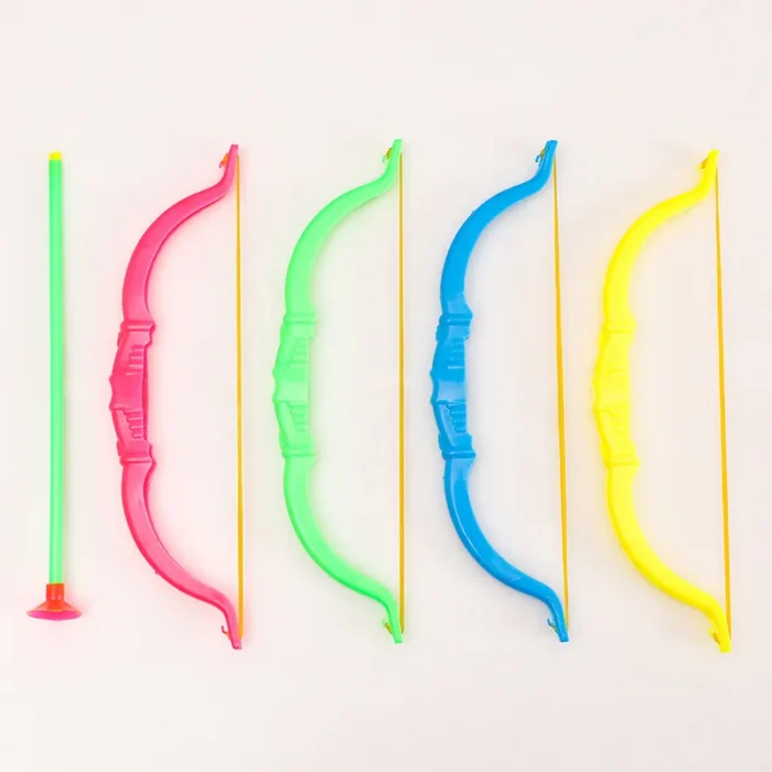 1 set Kids Shooting Outdoor Sports Toy Bow Arrow With Sucker Plastic Toys for Children Kids 2