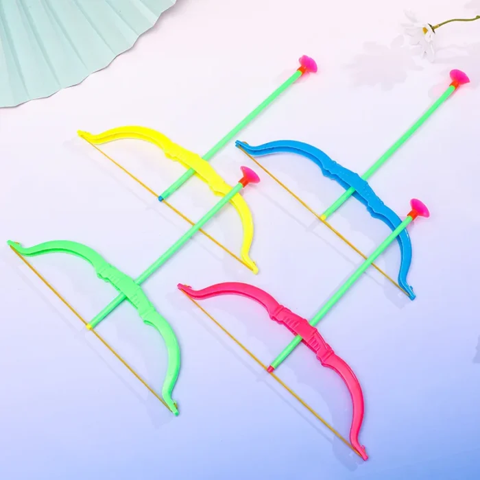 1 set Kids Shooting Outdoor Sports Toy Bow Arrow With Sucker Plastic Toys for Children Kids