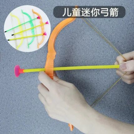 10Pcs Mini Plastic Bow and Arrow with Sucker Shooting Outdoor Sports Toy for Kids Birthday Party