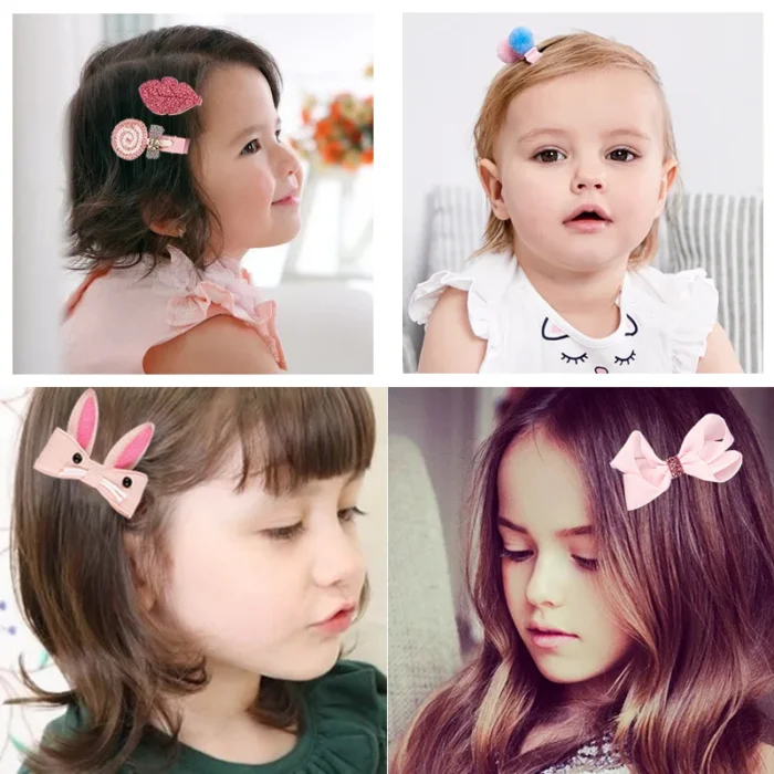 18Pcs Box Kids Cartoon Flower Bowknot Hair Clips Set Baby Girls Cute Crown Star Hairpin Hairband 2