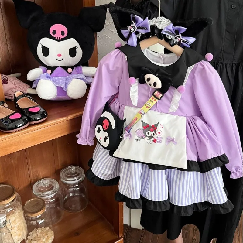 2023 New Sanrio Kuromi Baby Fall Clothes 2023 Girls Kids Lolita Dresses Party Dresses for Girls 1