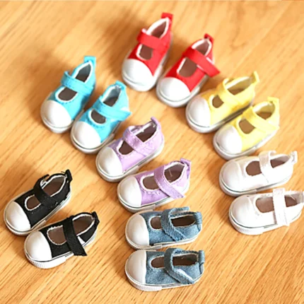 5cm Canvas Shoes For Dolls Cool Fashion Mini Shoes Doll Shoes for DIY handmade doll Baby 1