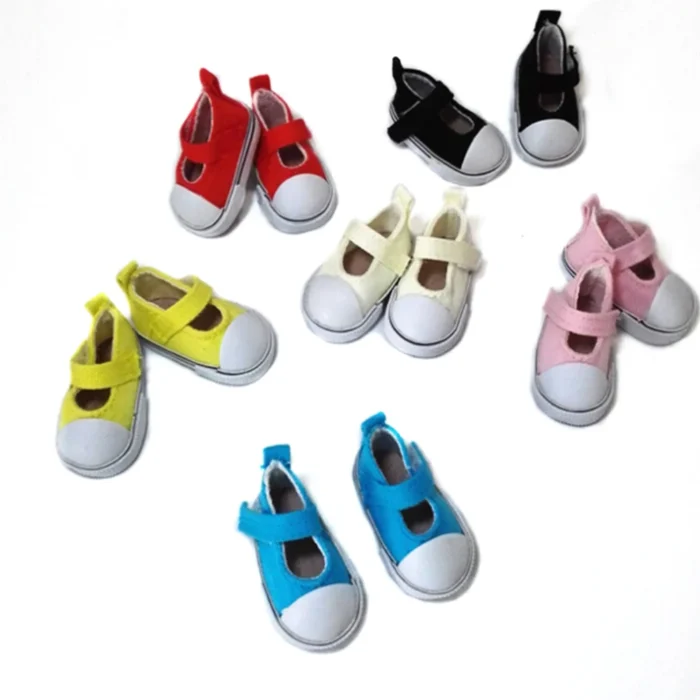 5cm Canvas Shoes For Dolls Cool Fashion Mini Shoes Doll Shoes for DIY handmade doll Baby 4