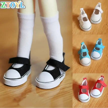 5cm Canvas Shoes For Dolls Cool Fashion Mini Shoes Doll Shoes for DIY handmade doll Baby