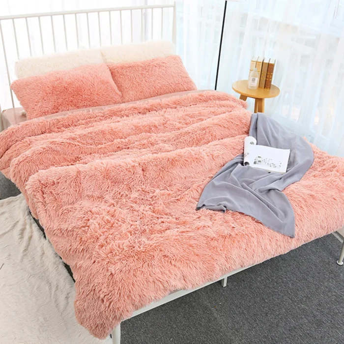 80x120cm Soft Blanket Fluffy Shaggy Warm Bed Sofa Bedspread Bedding Sheet Throw Blanket Solid Color Blanket 1