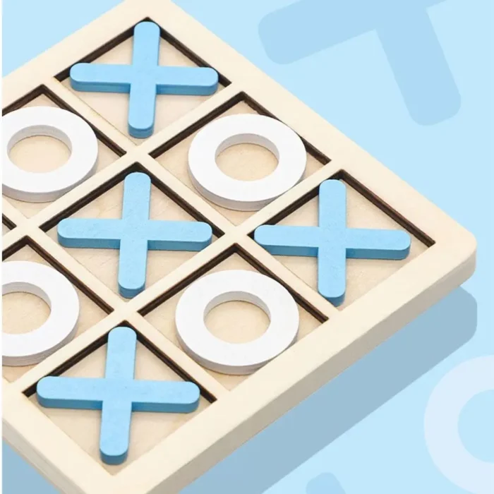 And Crosses Developing Intelligent Educational Toys Puzzle Table Game Montessori Wooden Toy Tic Tac Toe Game 1