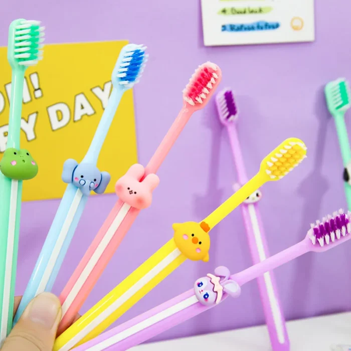 Anime Sanrios Cartoon Kuromi Cinnamoroll Soft Bridle Toothbrush Kawaii Candy Color Adult Children s Home Tooth 3