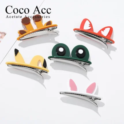 Clearance Sale cute sweet cartoon fox rabbit frog bear hair clips hairpin hair accessories for kids