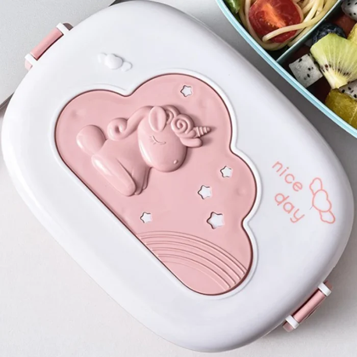 Cute Lunch Box for Kids Compartments Microwae Bento Lunchbox Children Kid School Outdoor Camping Picnic Food 5