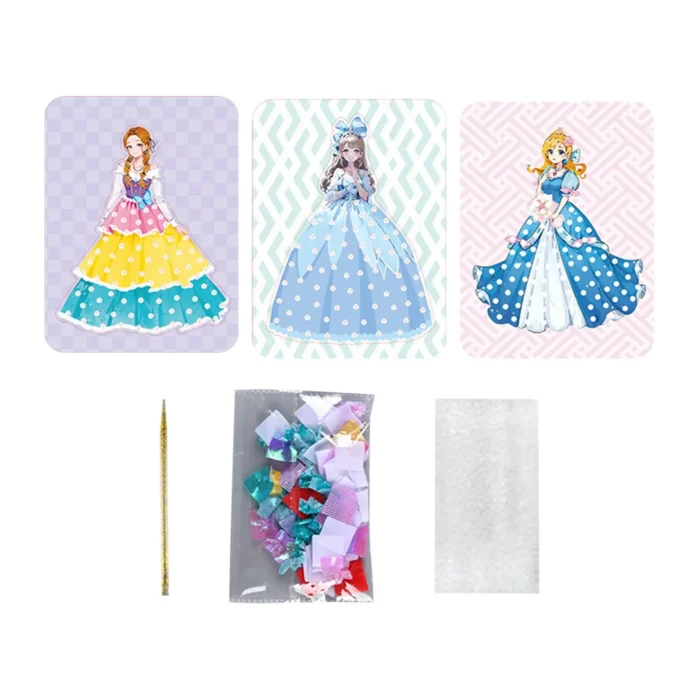 DIY Painting Sticker Craft Toys Poke Art DIY Project Educational Toys Princess Dress up Activity Book 2