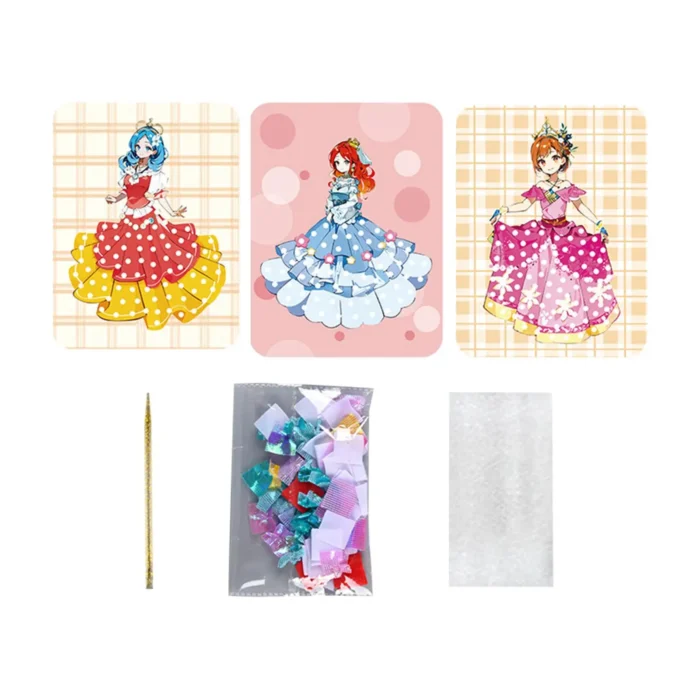 DIY Painting Sticker Craft Toys Poke Art DIY Project Educational Toys Princess Dress up Activity Book 3