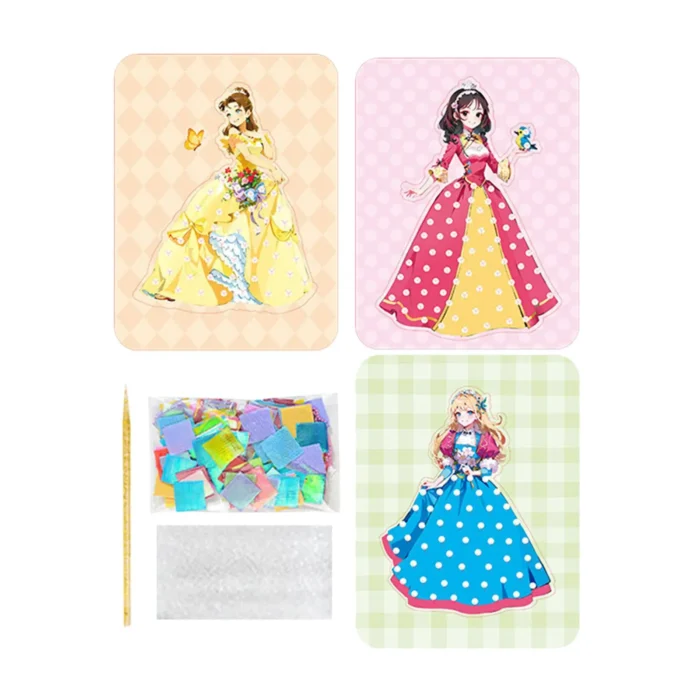 DIY Painting Sticker Craft Toys Poke Art DIY Project Educational Toys Princess Dress up Activity Book
