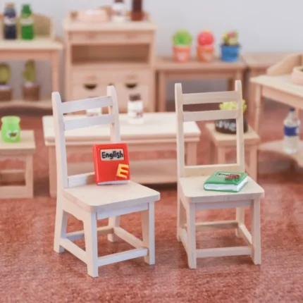 DIY Pretend Play Toy Montessori Mini Table Wooden Miniature Furniture Model Mini Cabinet Bedroom Chlidren Toys 1