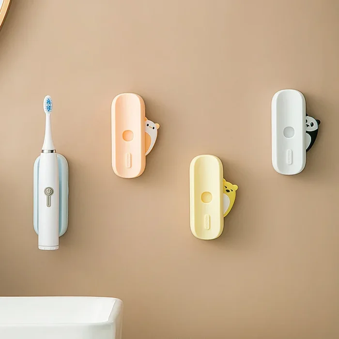 Electric toothbrush rack without punching toothbrush rack placing bracket wall hanging 2 people toothbrush holder 2