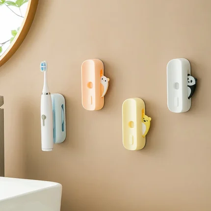 Electric toothbrush rack without punching toothbrush rack placing bracket wall hanging 2 people toothbrush holder