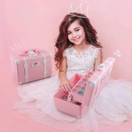 Girl Makeup Kit For Kids Washable Safe Cosmetics Toys Set Children Makeup Cosmetics Playing Box Play 1