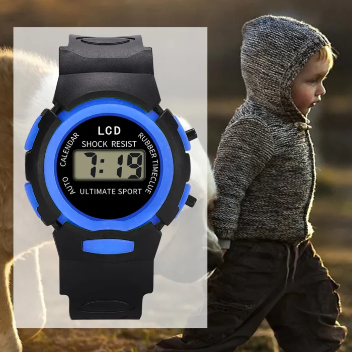 Kid Casual Watches Children Girls Analog Digital Sport Led Electronic Waterproof Wrist Watch Electronic Round Watch
