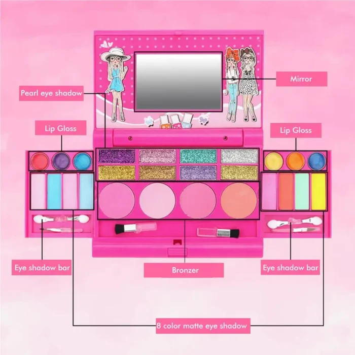 Kids Cosmetic Kit Storage Box Simulation Cosmetics Toy Household Princess 2