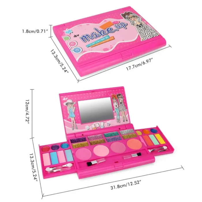 Kids Cosmetic Kit Storage Box Simulation Cosmetics Toy Household Princess 4