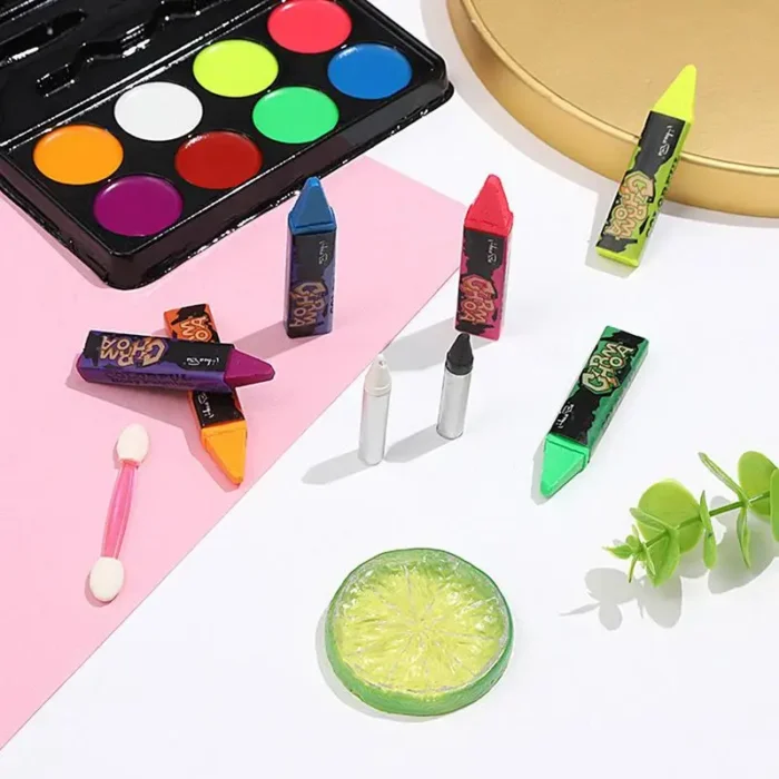Kids Face Painting Kit Water Based Paint Makeup Palette Quick drying Makeup Tool For Stage Performance 3