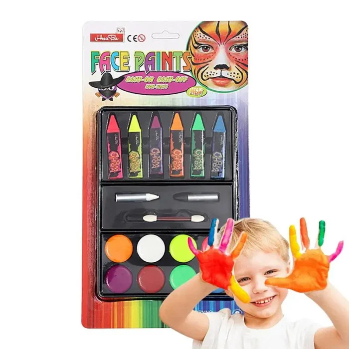 Kids Face Painting Kit Water Based Paint Makeup Palette Quick drying Makeup Tool For Stage Performance 4