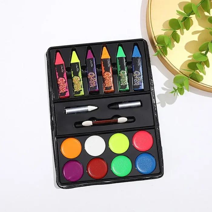 Kids Face Painting Kit Water Based Paint Makeup Palette Quick drying Makeup Tool For Stage Performance 5