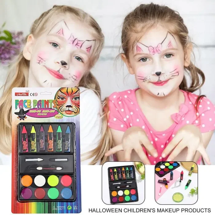 Kids Face Painting Kit Water Based Paint Makeup Palette Quick drying Makeup Tool For Stage Performance