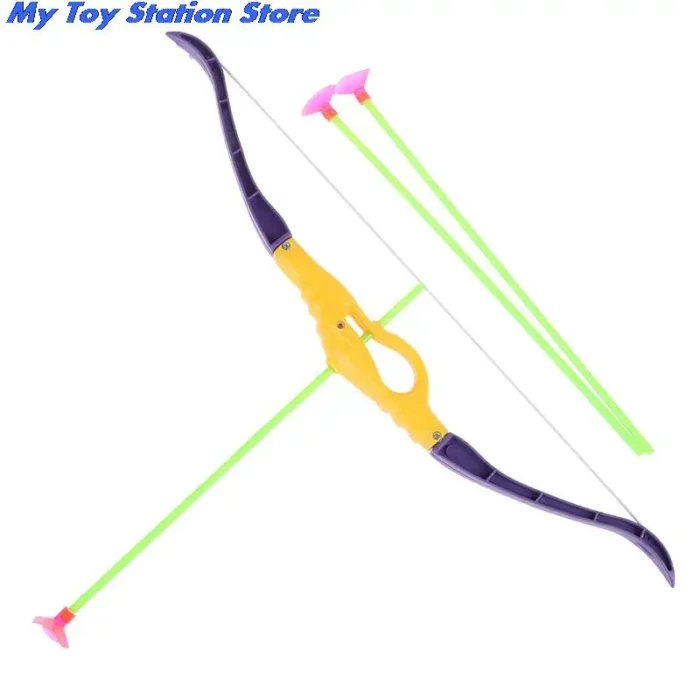 Kids Shooting Outdoor Sports Toy Bow Arrow Set Plastic Toys for Children Outdoor Funny Toys With 3