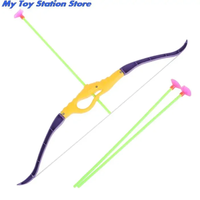 Kids Shooting Outdoor Sports Toy Bow Arrow Set Plastic Toys for Children Outdoor Funny Toys With 4