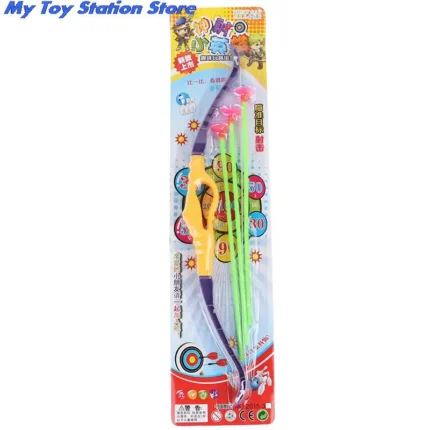 Kids Shooting Outdoor Sports Toy Bow Arrow Set Plastic Toys for Children Outdoor Funny Toys With