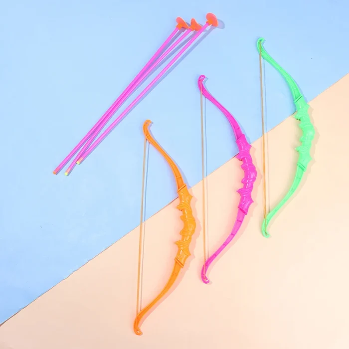 Kids Shooting Outdoor Sports Toy Bow Arrow With Sucker Plastic Toys For Children Color Random 2