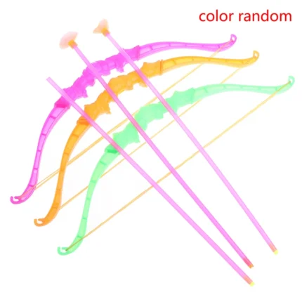 Kids Shooting Outdoor Sports Toy Bow Arrow With Sucker Plastic Toys For Children Color Random