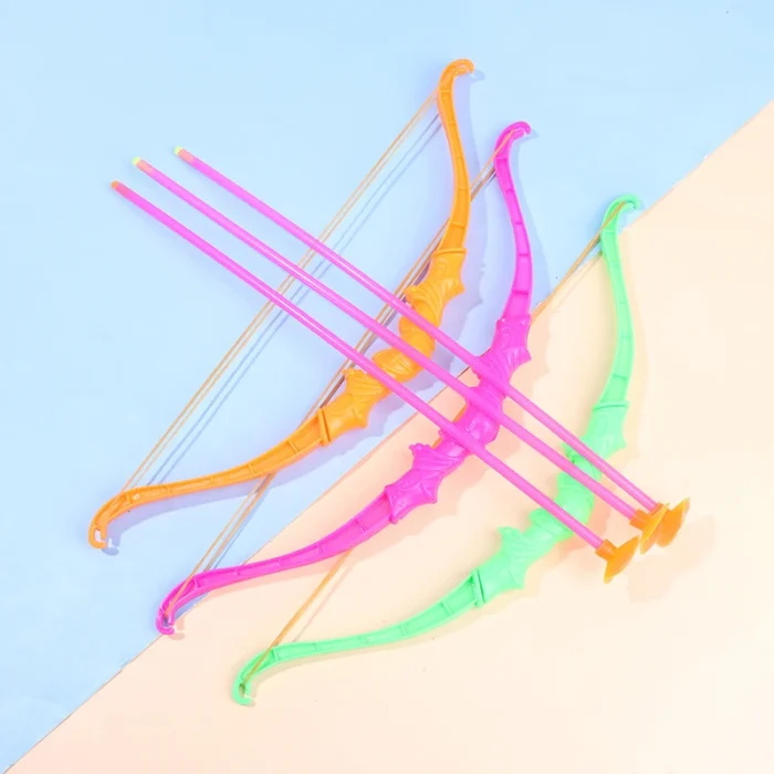 Kids Shooting Outdoor Sports Toy Bow Arrow With Sucker Plastic Toys for Children 4