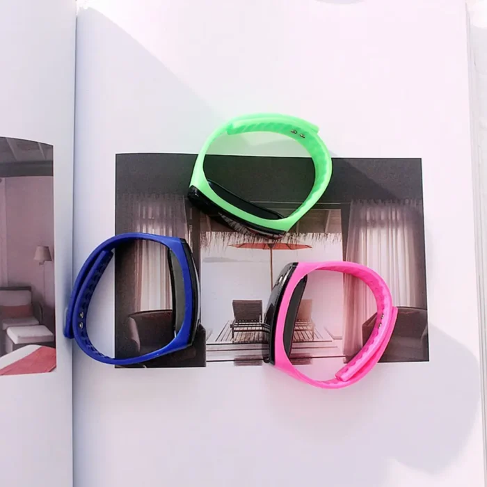 LED Display Silicone Strap Kids Wristband Bracelet Lightweight Soft Fashion Fitness Sports Creative Band Watch 4
