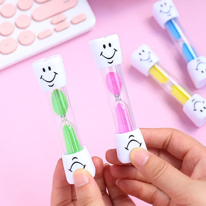 New Children s Gift Hourglass Toothbrush Timer 2 3 minutes Cooking Smiling Face Sandy Clock Brushing 4