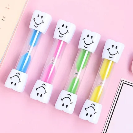 New Children s Gift Hourglass Toothbrush Timer 2 3 minutes Cooking Smiling Face Sandy Clock Brushing