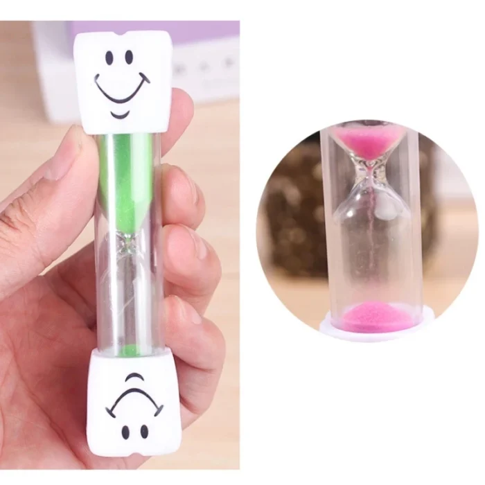 New Children s Gift Hourglass Toothbrush Timer 2 3 minutes Cooking Smiling Face Sandy Clock Brushing 5