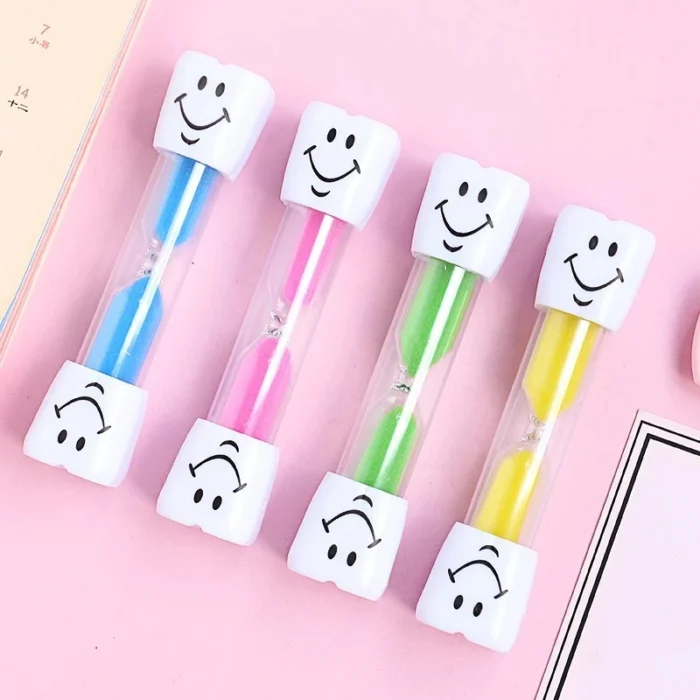 New Children s Gift Hourglass Toothbrush Timer 2 3 minutes Cooking Smiling Face Sandy Clock Brushing