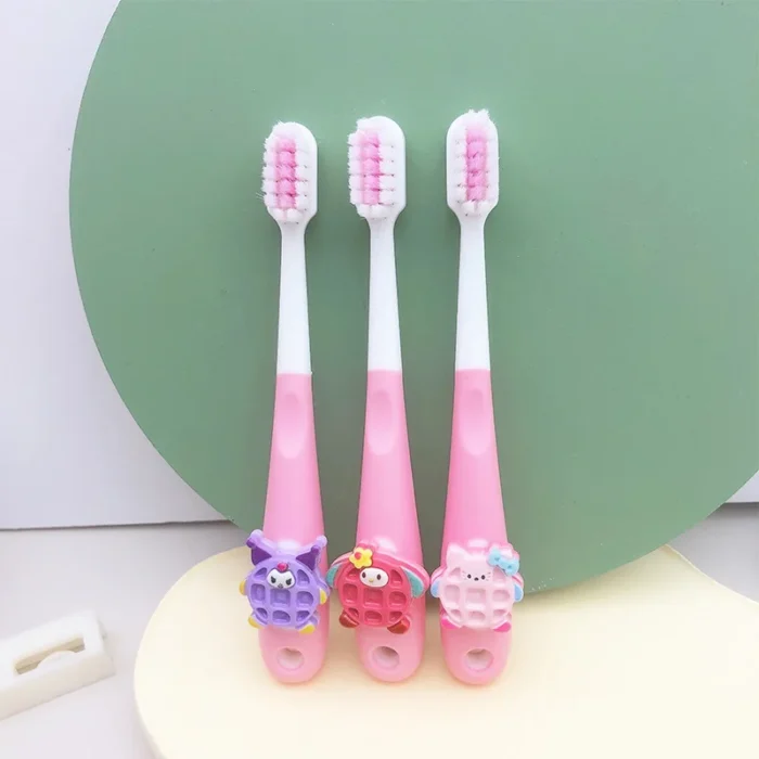 Sanrio Hello Kitty Cinnamoroll Pompompurin My Melody Kawaii Cartoon Children s Toothbrush Soft Bristles for Girls 2