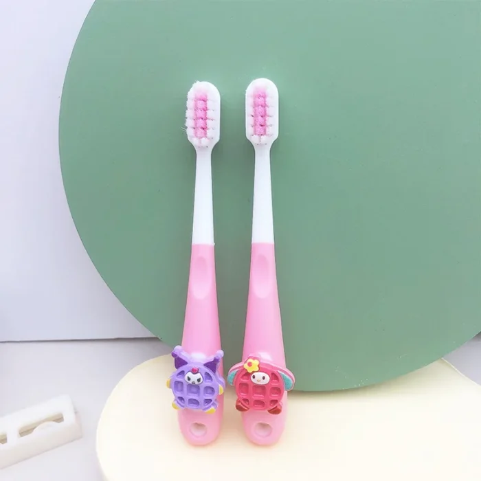 Sanrio Hello Kitty Cinnamoroll Pompompurin My Melody Kawaii Cartoon Children s Toothbrush Soft Bristles for Girls 3