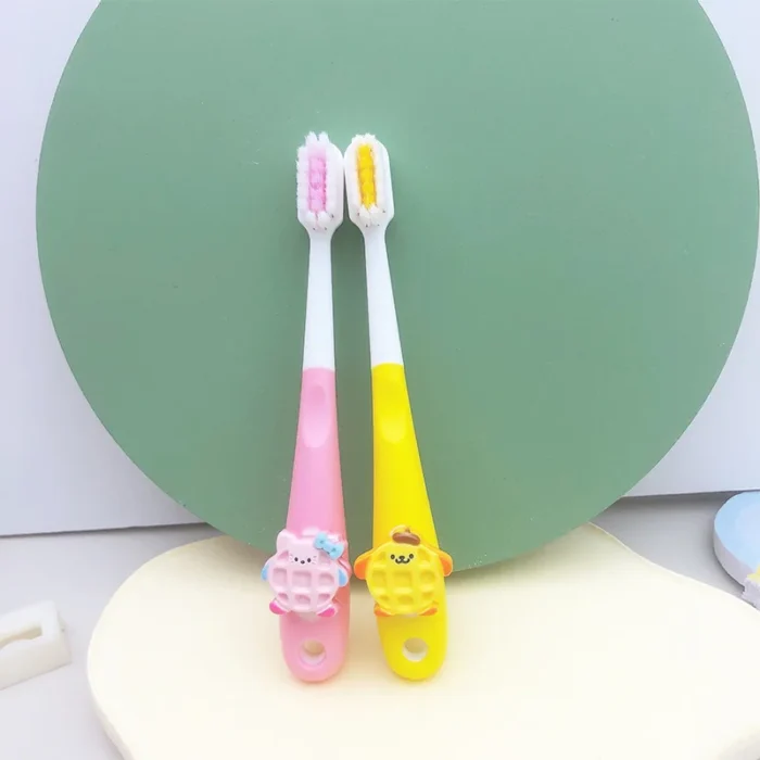 Sanrio Hello Kitty Cinnamoroll Pompompurin My Melody Kawaii Cartoon Children s Toothbrush Soft Bristles for Girls 4