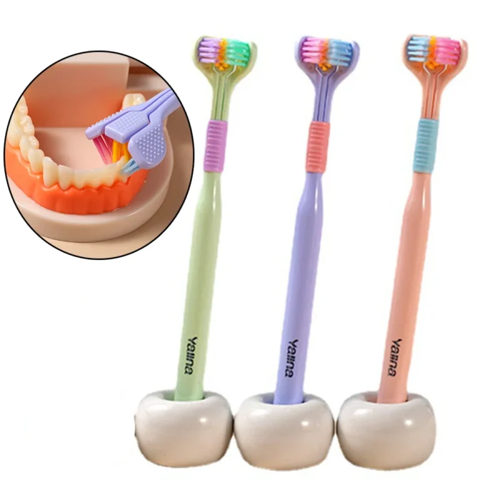 ThreeSided Soft Hair Tooth Toothbrush Oral Care Safety Teeth Brush Oral Health Cleaner Ultra Fine Soft 1