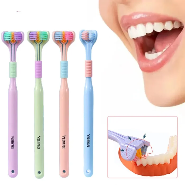 ThreeSided Soft Hair Tooth Toothbrush Oral Care Safety Teeth Brush Oral Health Cleaner Ultra Fine Soft 2