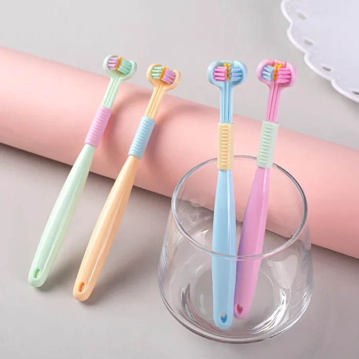 ThreeSided Soft Hair Tooth Toothbrush Oral Care Safety Teeth Brush Oral Health Cleaner Ultra Fine Soft