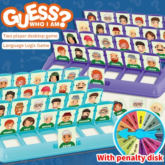 Who Is It Family Memory Guessing Table Game Kids Funny Montessori Antistress Toy Gift Classic Board 3