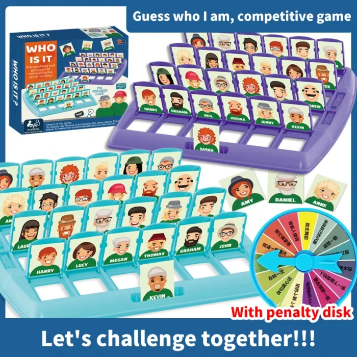 Who Is It Family Memory Guessing Table Game Kids Funny Montessori Antistress Toy Gift Classic Board